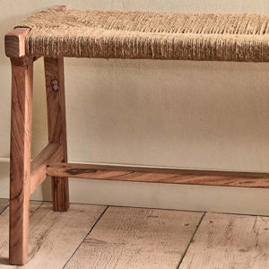 Nkuku Amhara Acacia & Jute Woven Bench